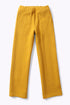 Straight leg pants with elastic on the back